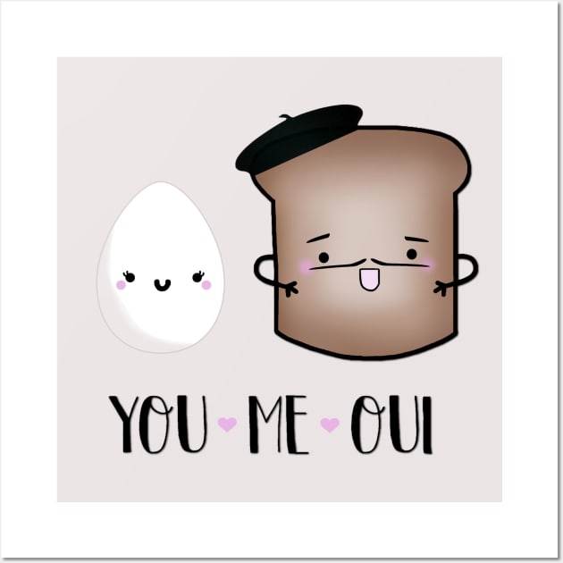 You, Me, Oui Wall Art by staceyromanart